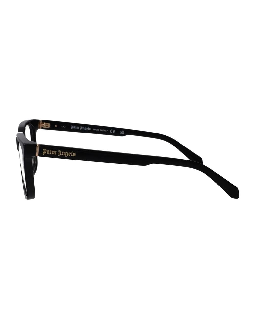 Palm Angels Black Shiny Acetate Glasses