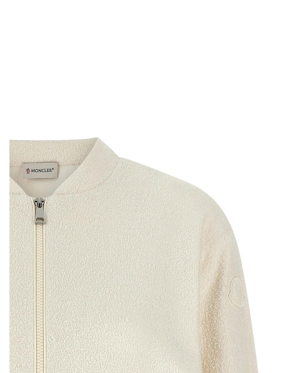 Moncler Natural Bouclé Cardigan
