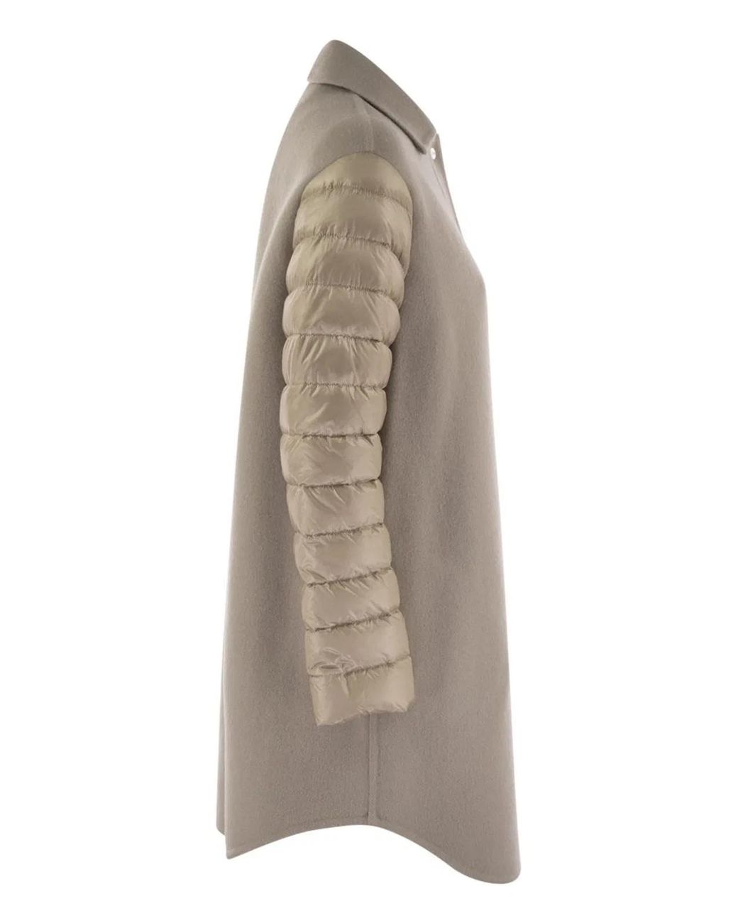 Herno Gray Coat With Down Sleeves