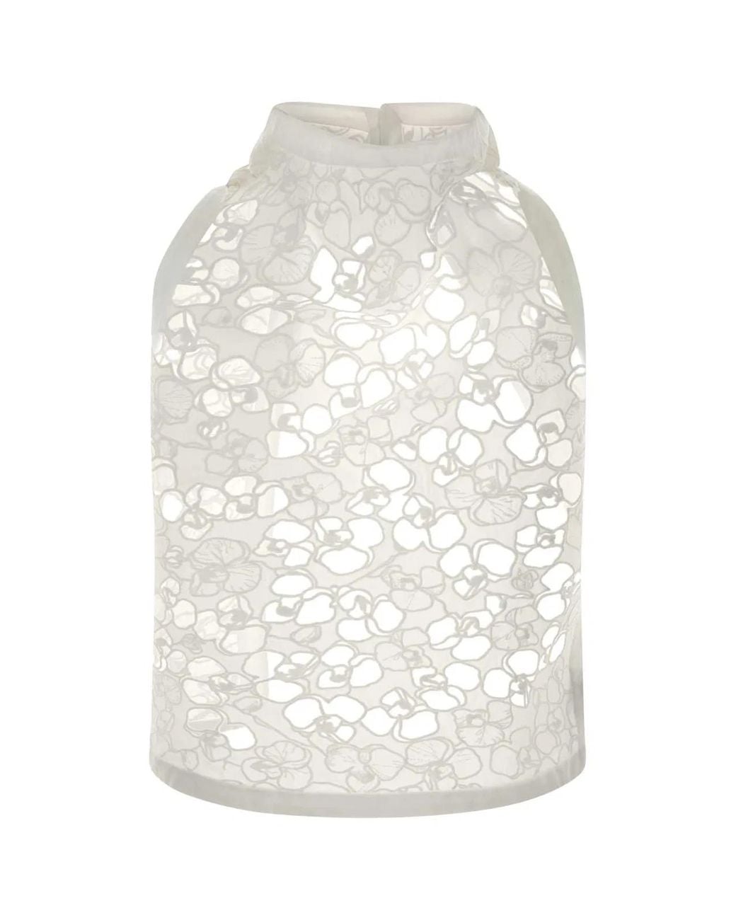 Carven White Bl442-Backless Top