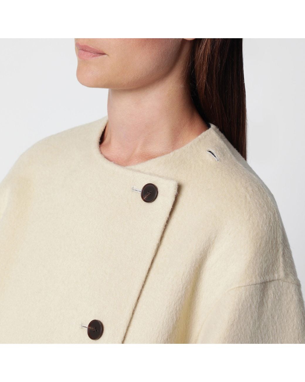 Rohe Natural Cape Coat With Fringes