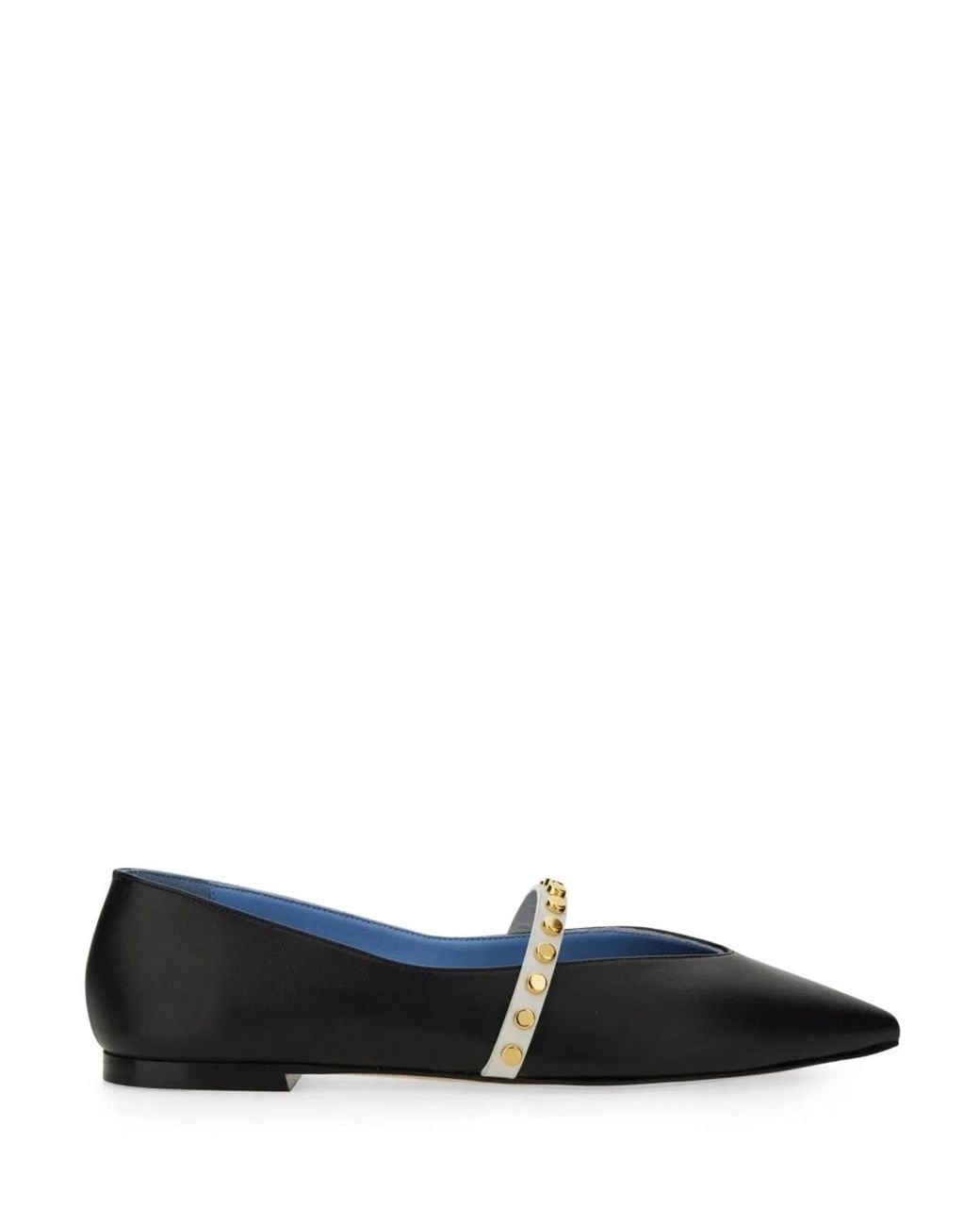 McQueen Black Leather Ballerina