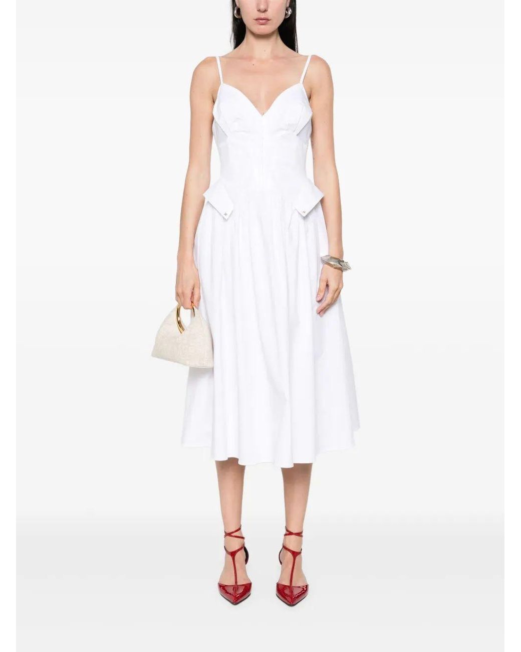Elisabetta Franchi White Cotton Dress