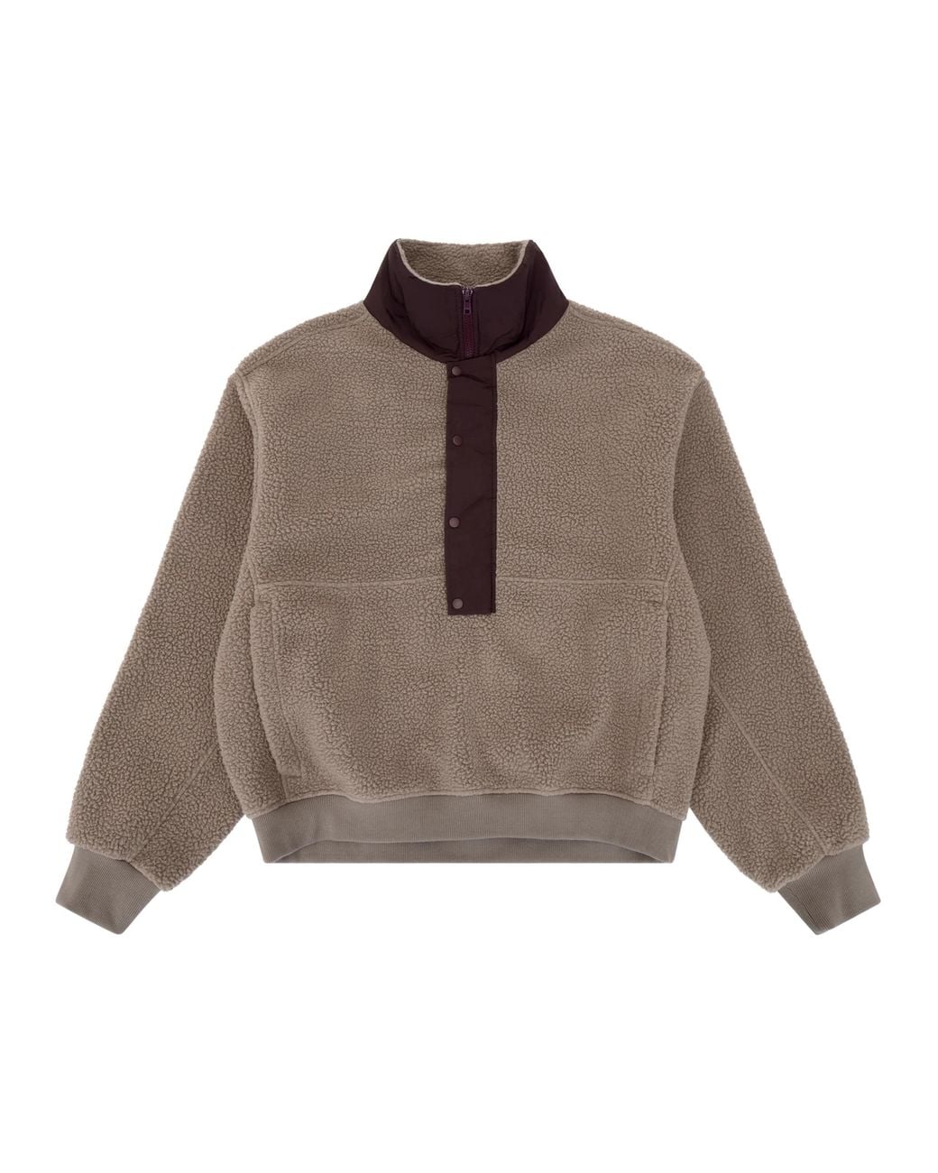 Entire studios Brown System Half Zip Fleece Onyx for men