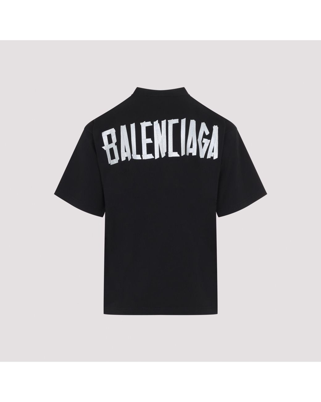Balenciaga Black Glitter Logo T-Shirt