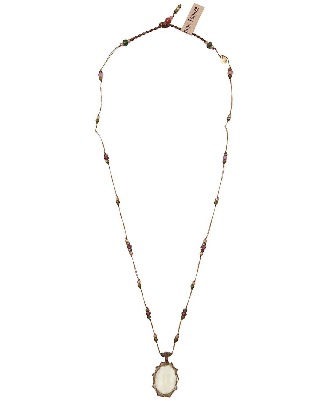 Sharing White Tibetan Pendant Necklace