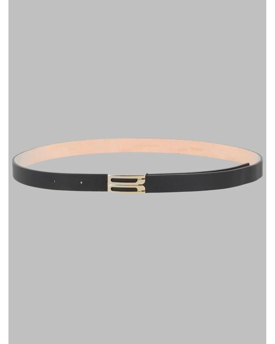 Victoria Beckham Gray Jumbo Frame Belt