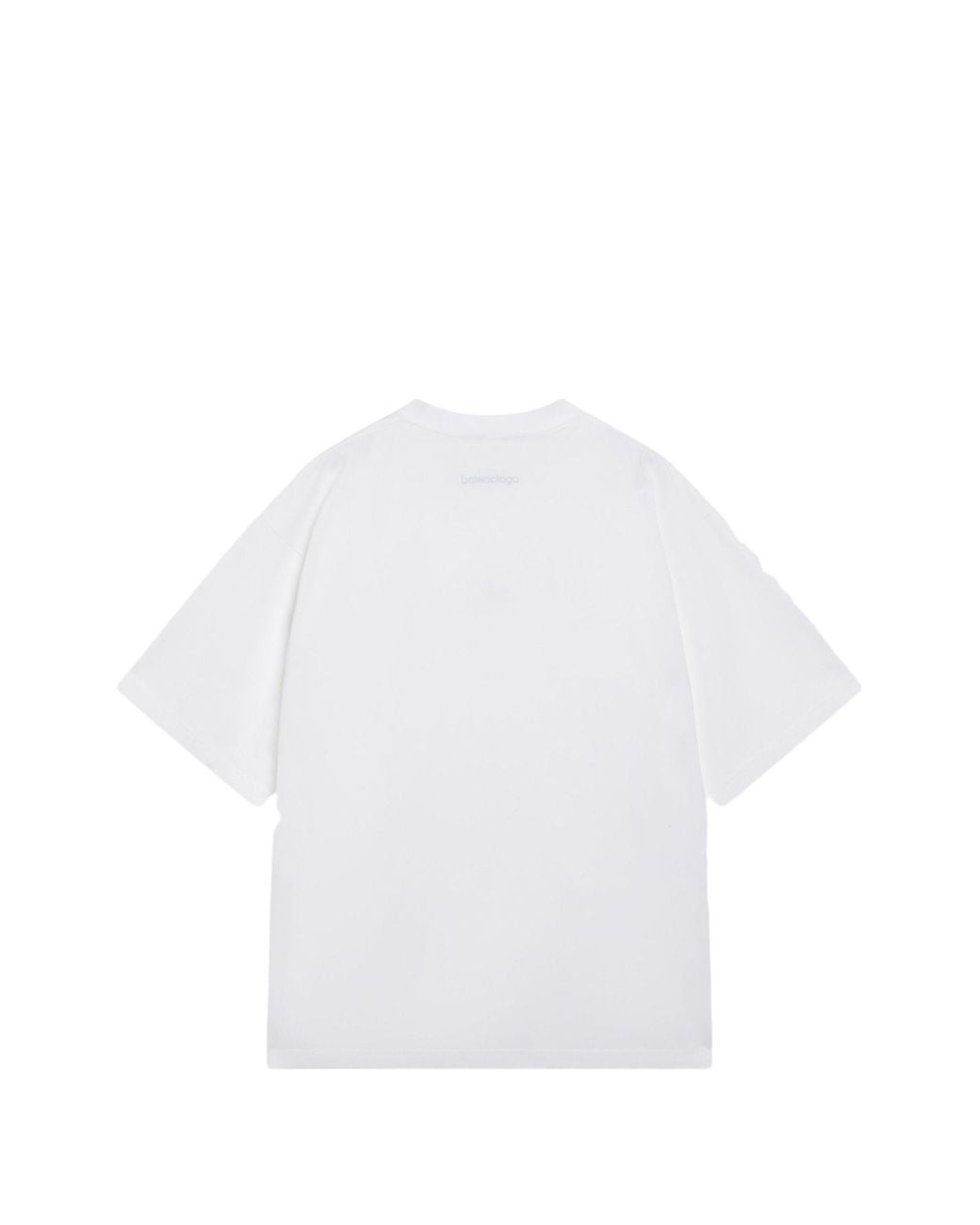 Balenciaga White Printed Cotton T-Shirt for men