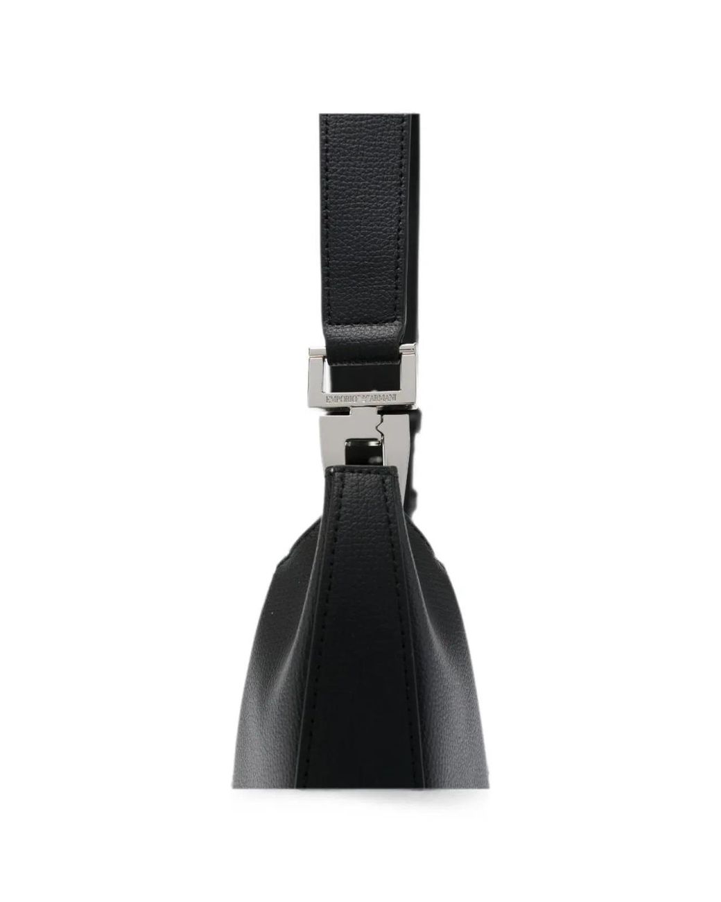 Emporio Armani Black Medium Leather Hobo Bag
