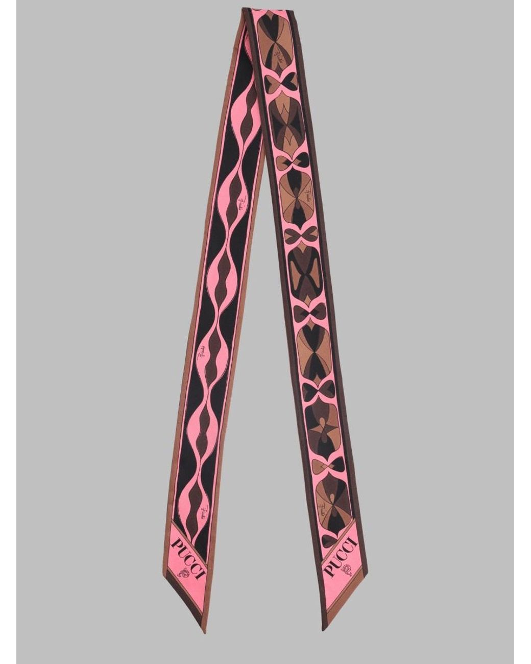 Emilio Pucci White 100% Silk Scarf