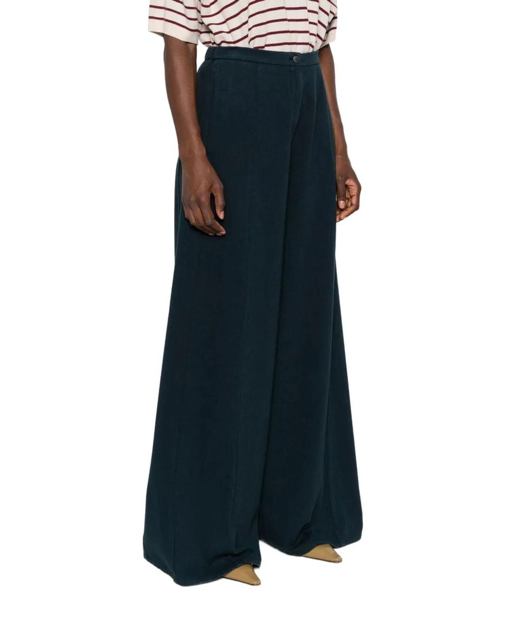 Forte_forte Blue Cotton Wide-Leg Trousers