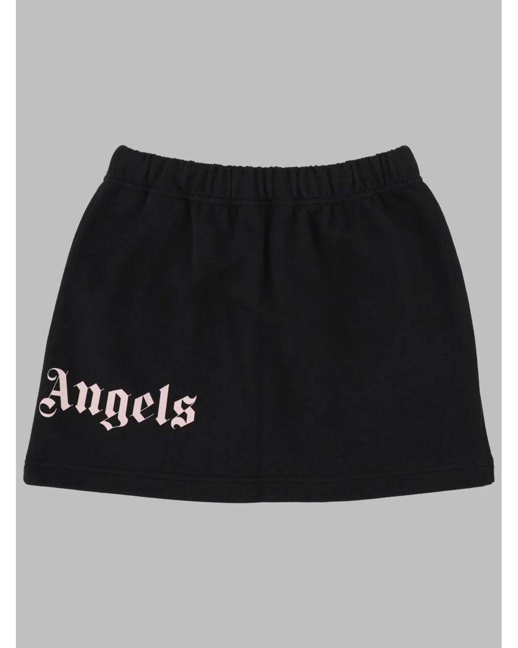Palm Angels Black Mini Overlogo Skirt For Girls