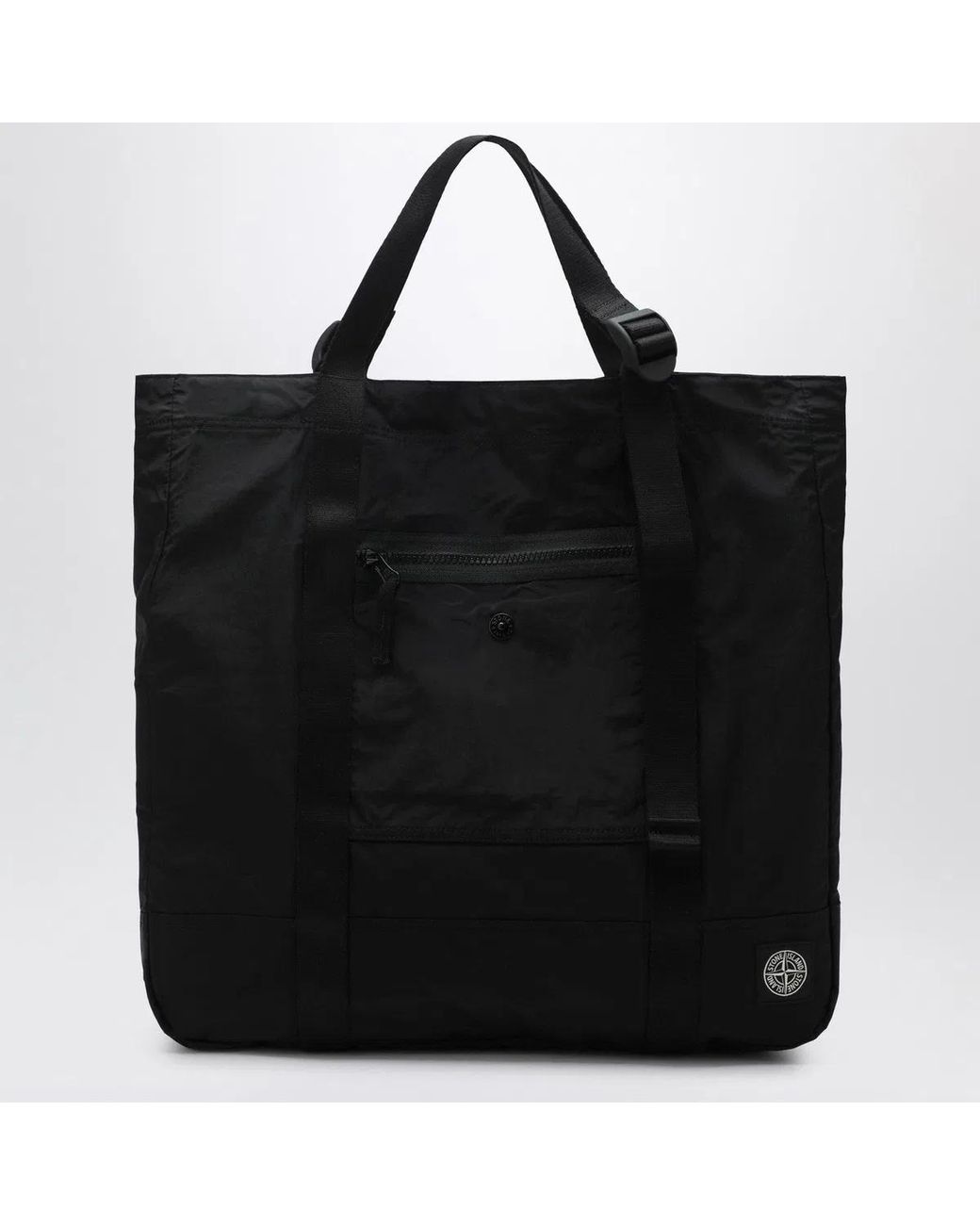 Stone Island Black Nylon Metal Tote for men