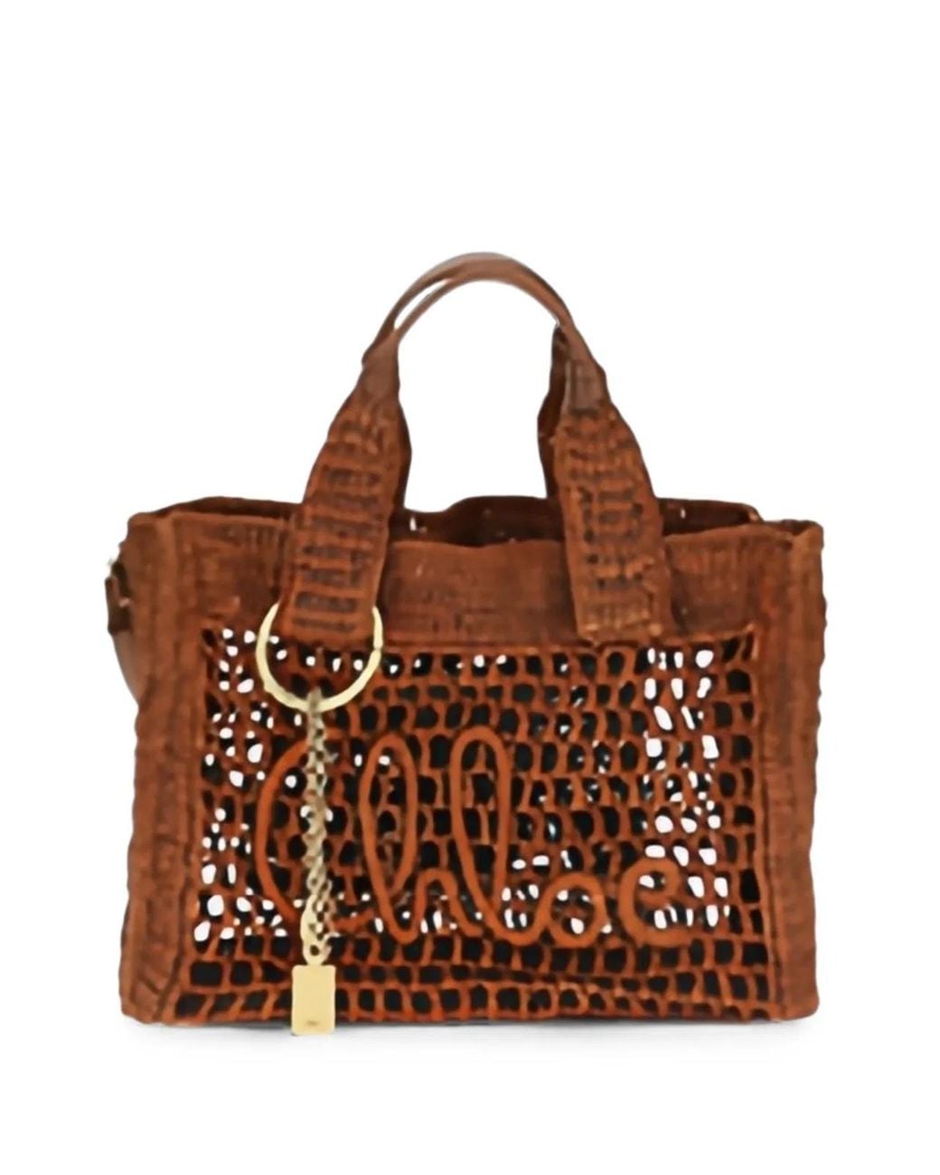 Chloé Brown Summer Banana Tote