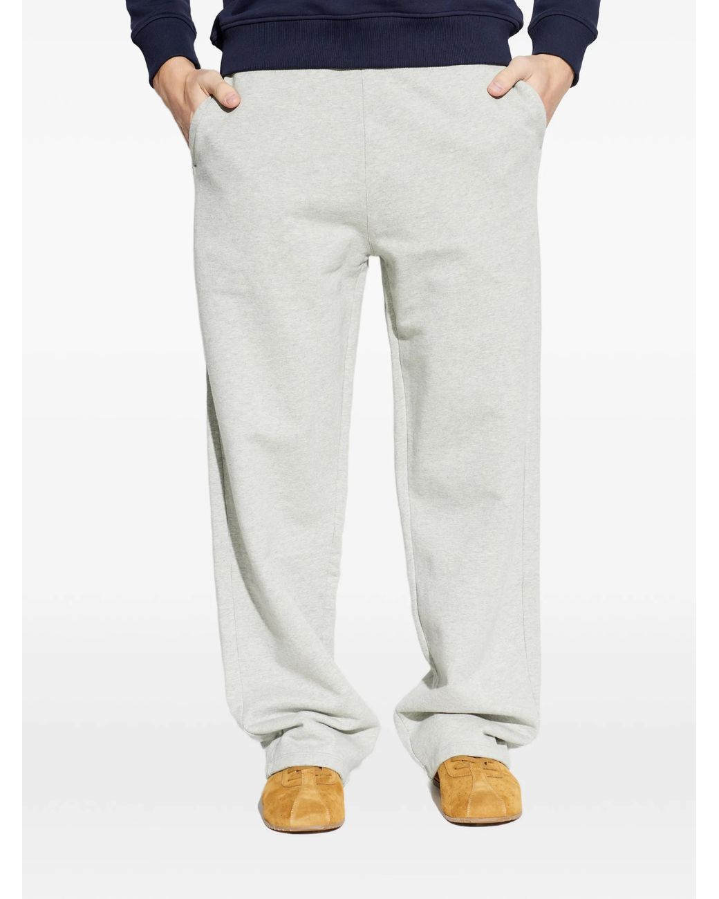 AMI White Ami De Coeur Cotton Sweapants for men