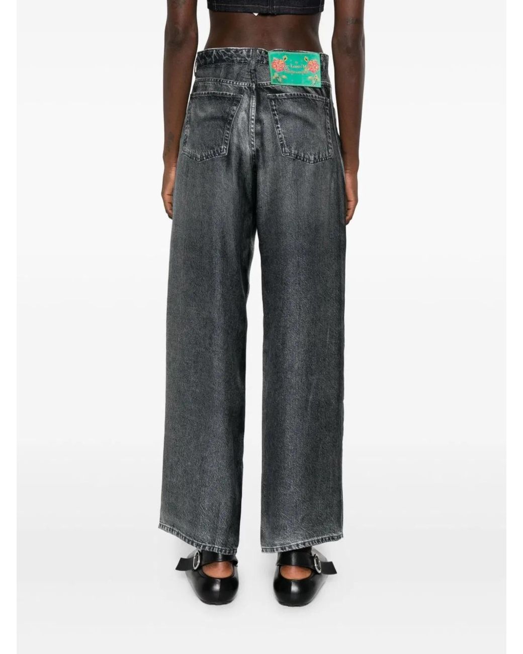Pierre Louis Mascia Gray Silk Trousers