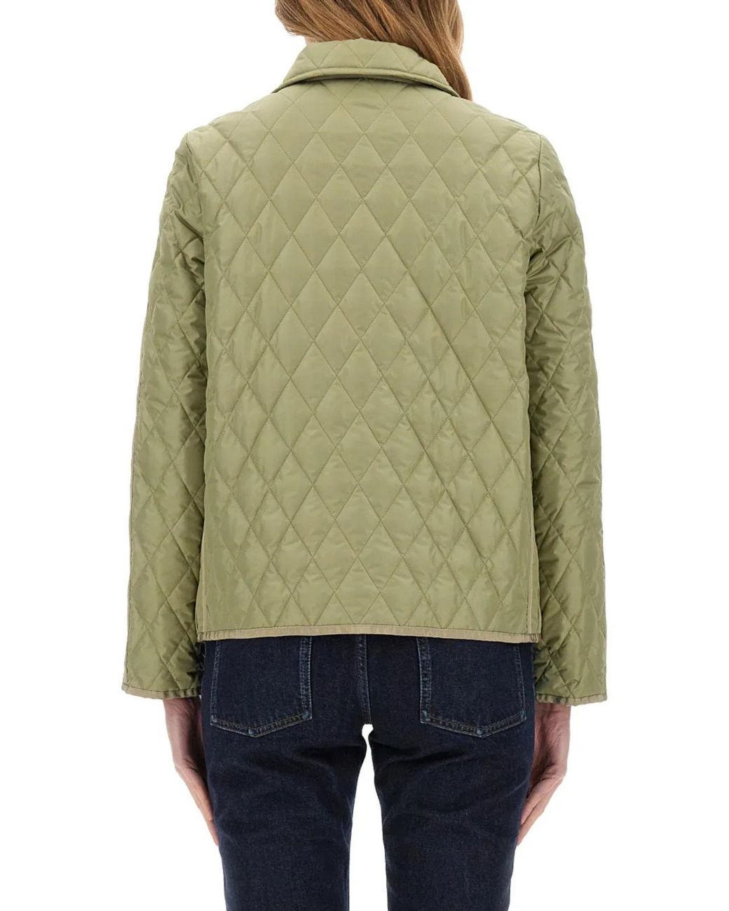 Fay Green 3Hook Nylon Quilted Jacket