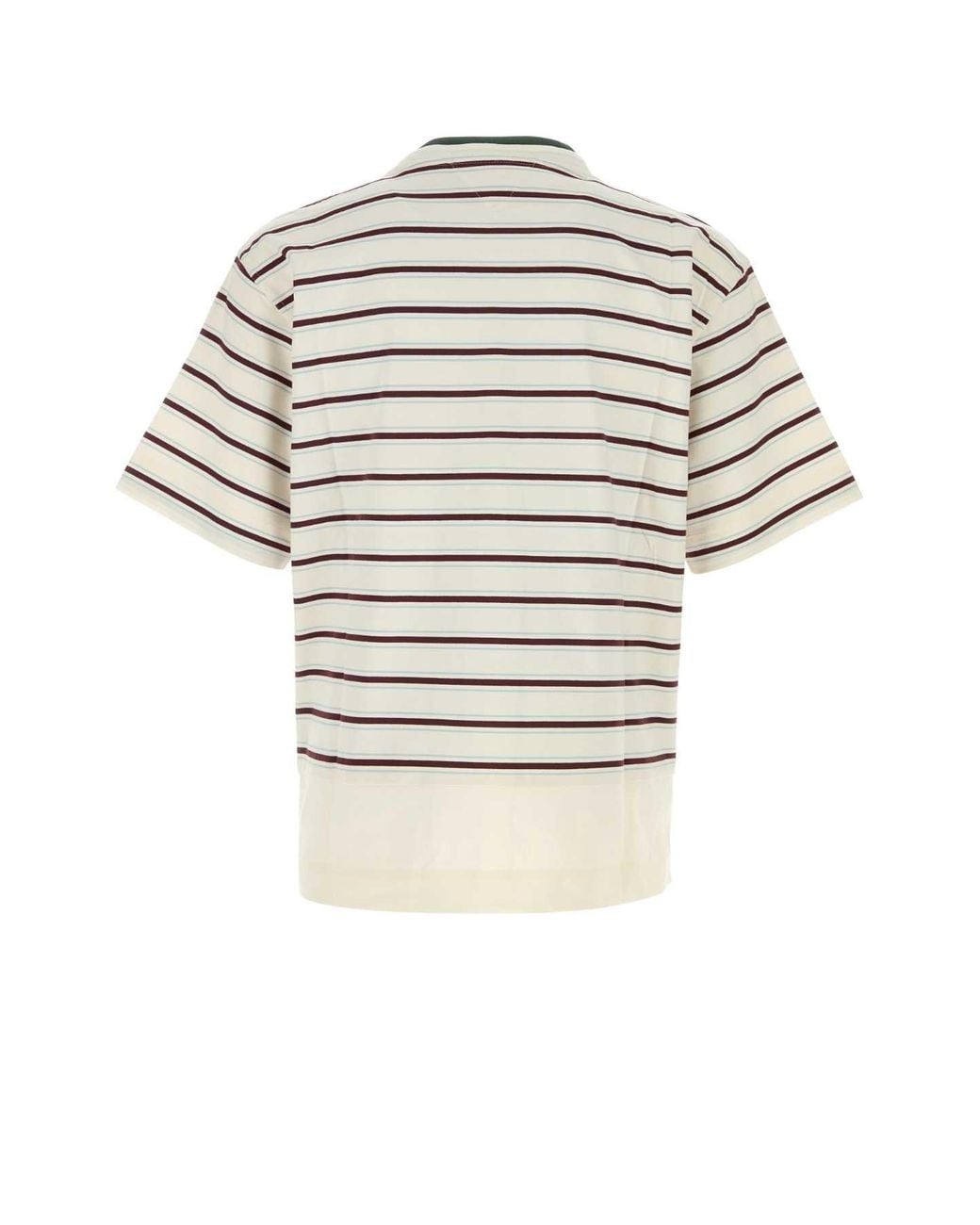 Bottega Veneta White Embroidered Cotton T-Shirt for men