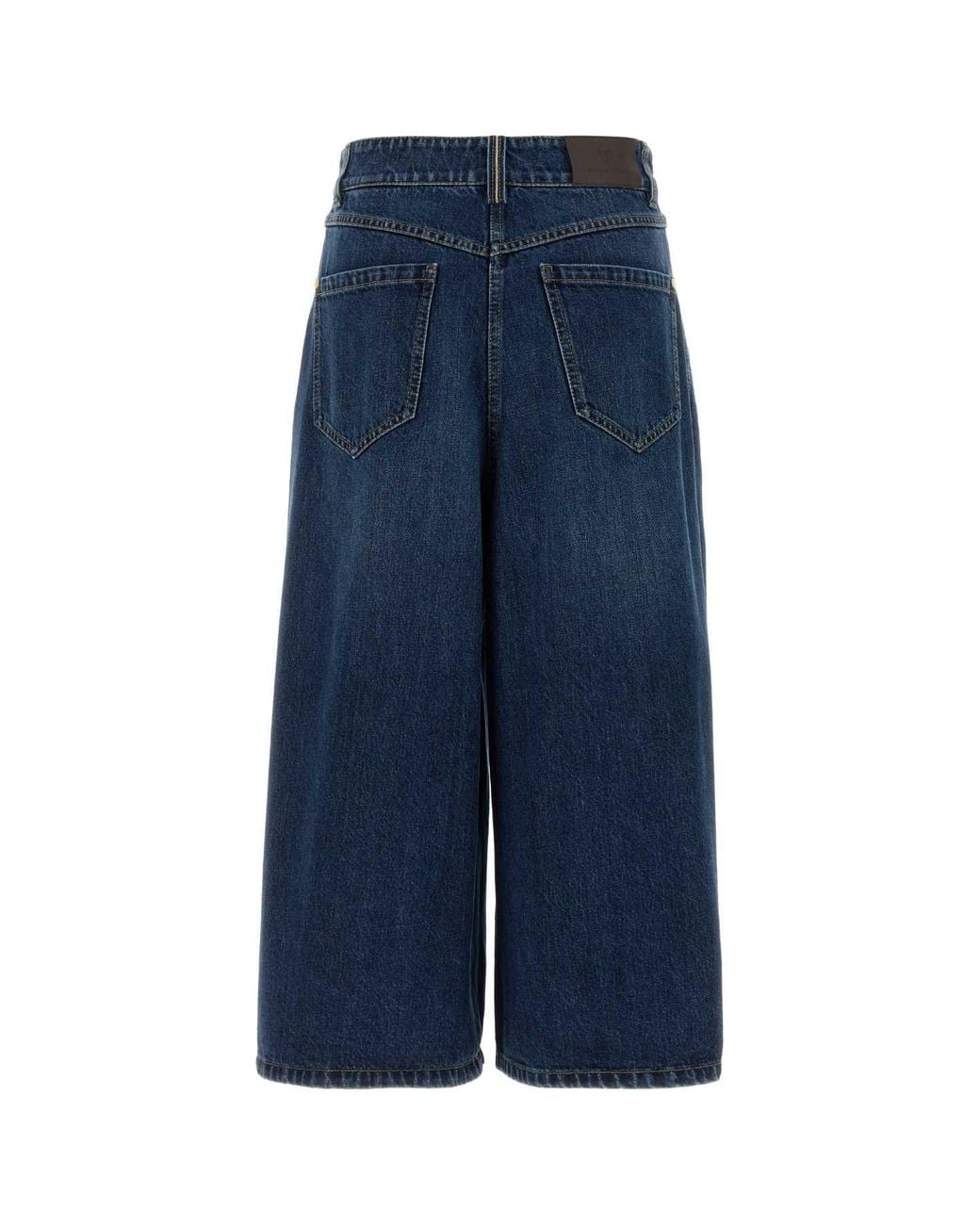 Brunello Cucinelli Blue Denim Wide-Leg Jeans
