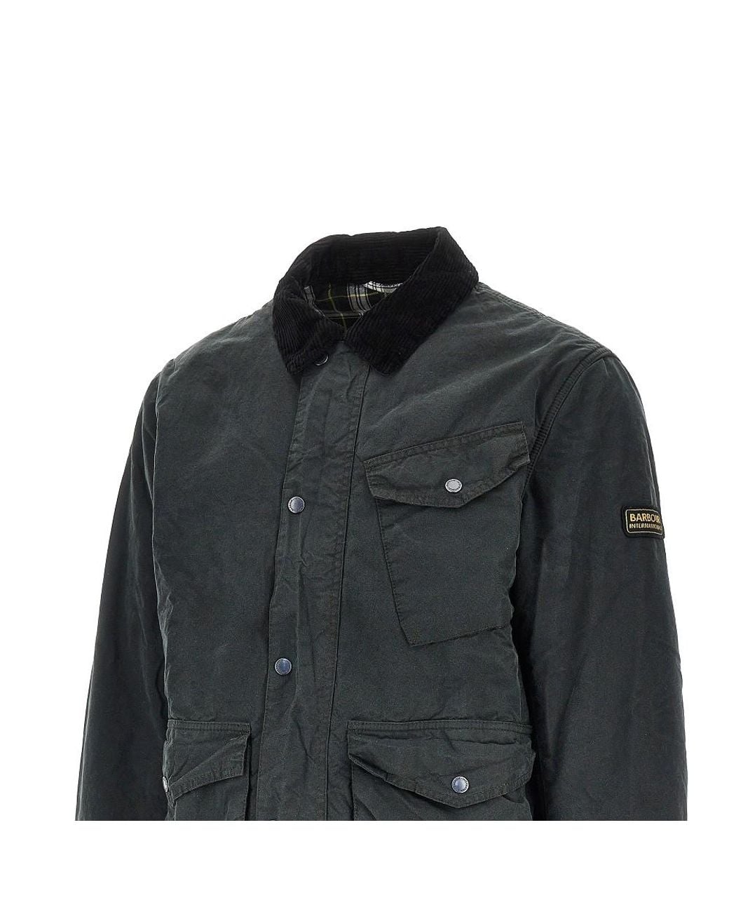 Barbour Black Drifter Waxed Cotton Jacket for men
