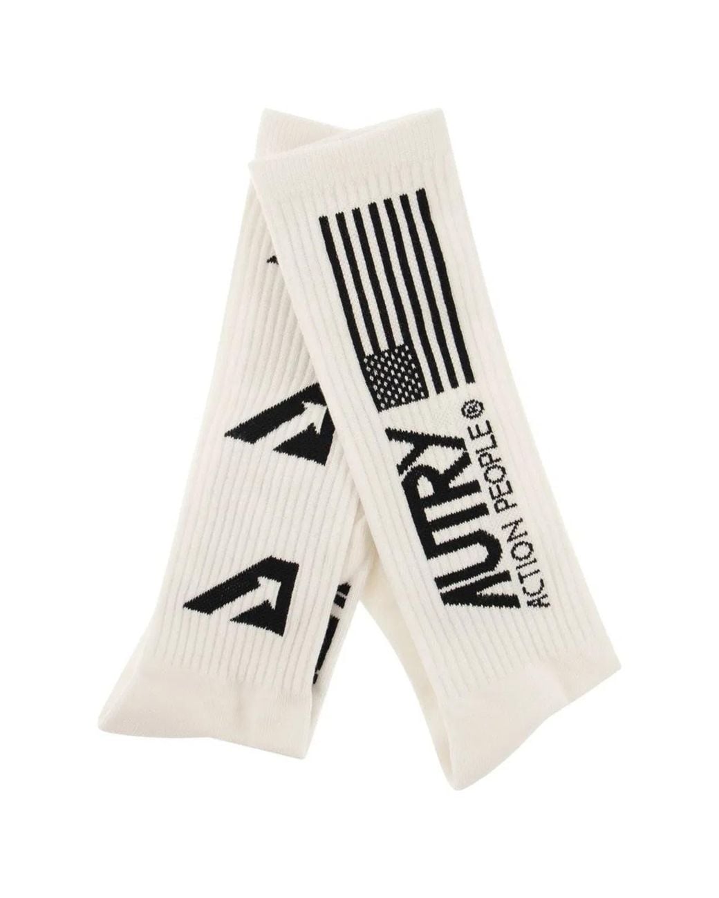 Autry White Socks With Iconic Logo