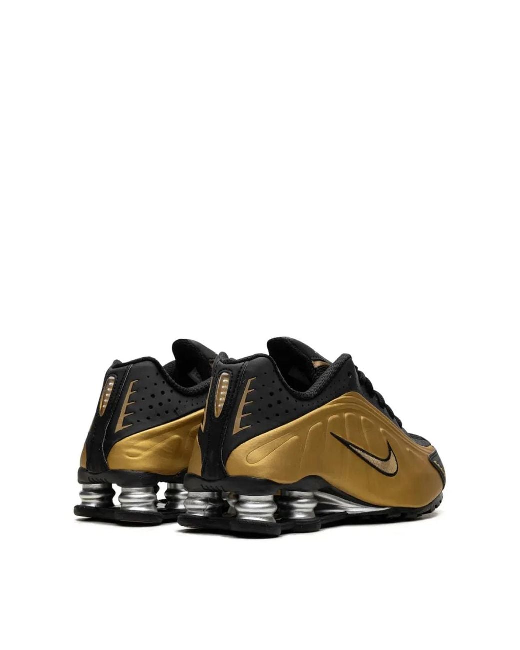 Nike Black Shox R4 /Metallic" Sneakers