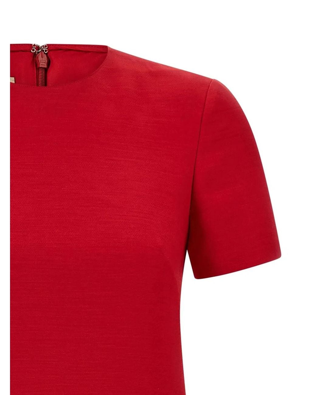 Valentino Red Vlogo Signature Wool And Silk Dress