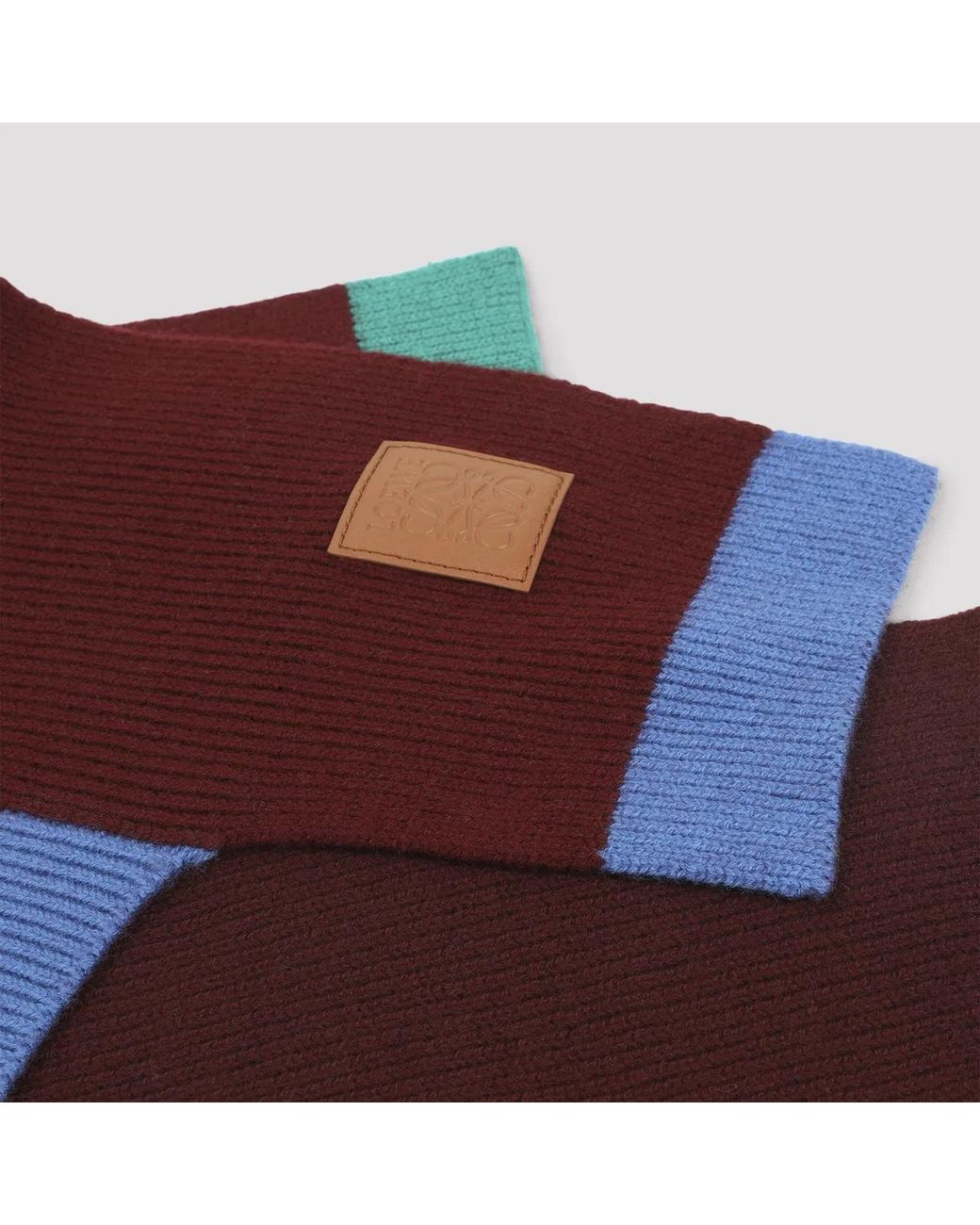 Loewe Purple Dark 30X178 Asymmetric Wool Scarf