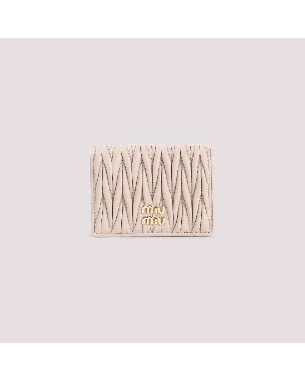 Miu Miu Natural Compact Wallet
