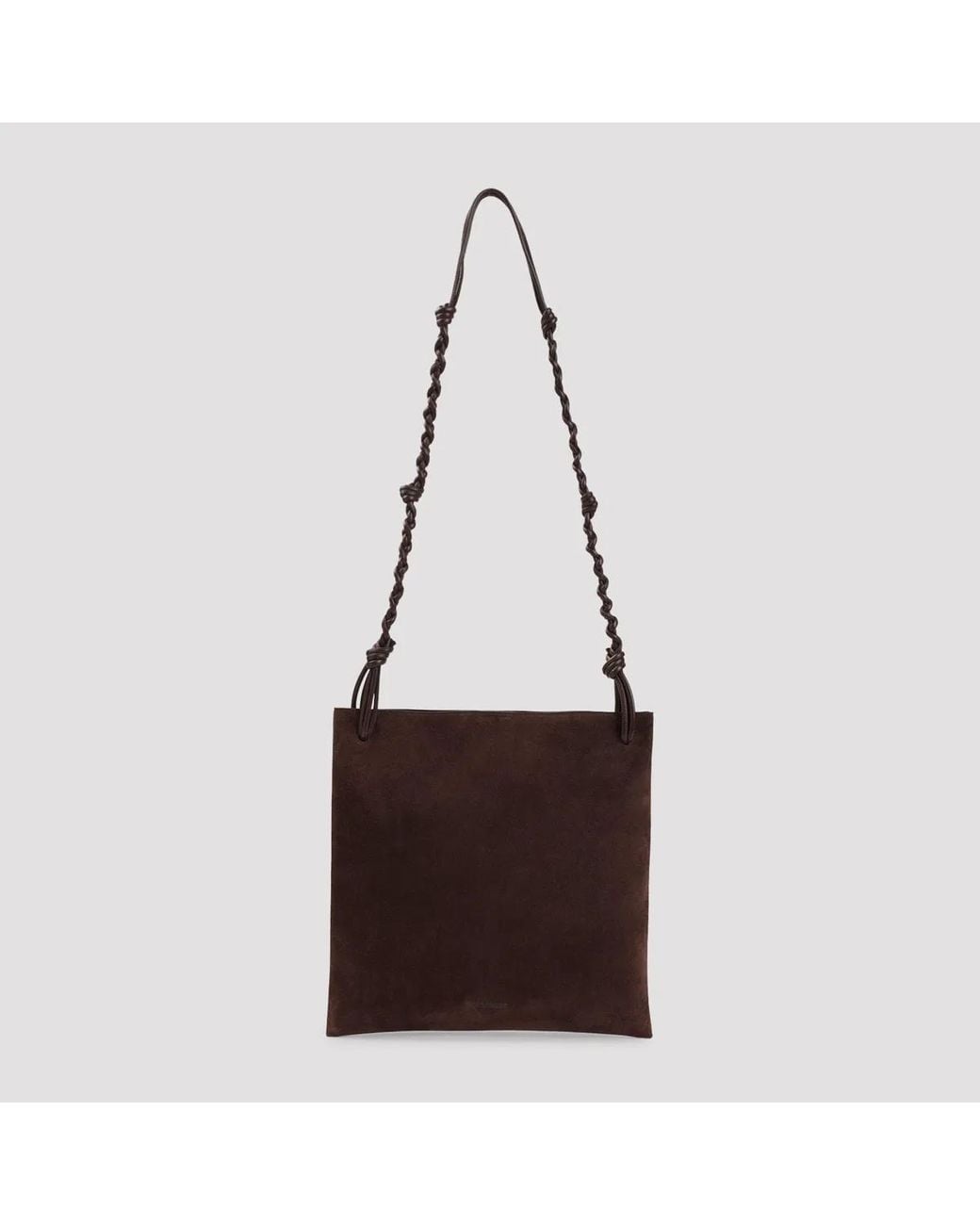 Jil Sander Brown Chocolate Plum Tangle Silm Bag for men