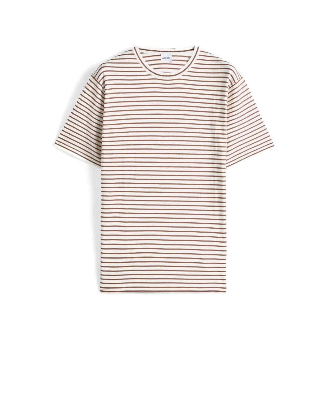 Aspesi White Striped T-Shirt for men