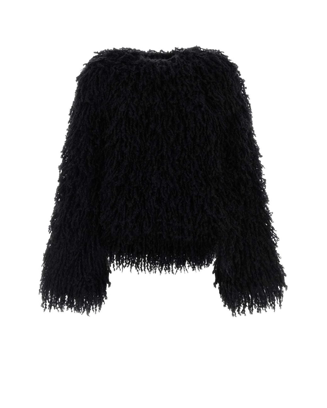 Fendi Black Jacket Knitted Fur