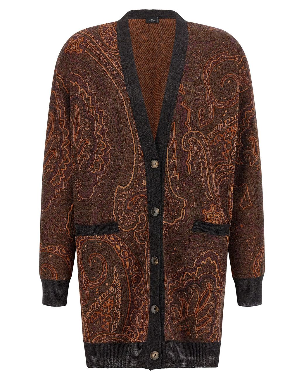 Etro Brown Cardigan Paisley