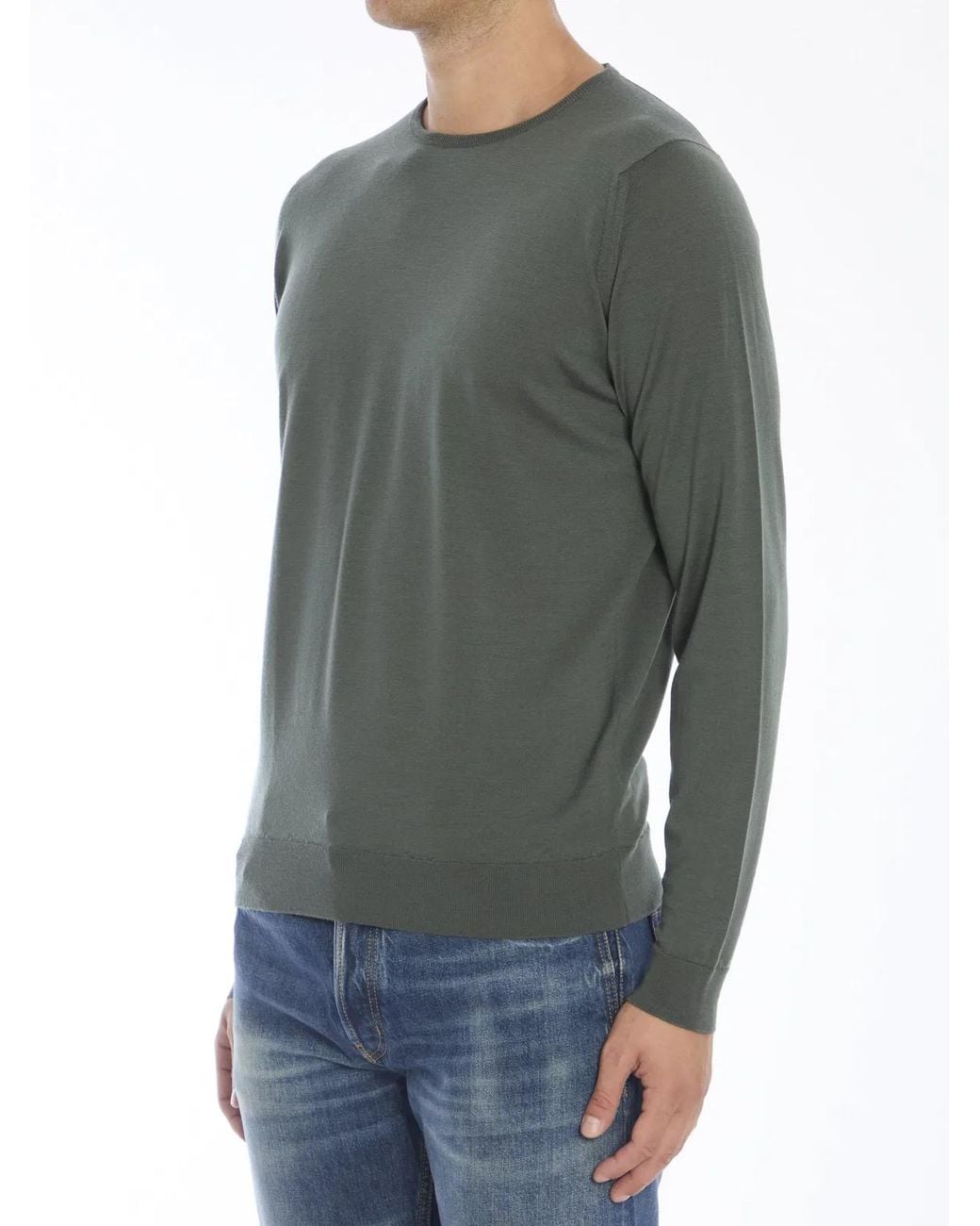 John Smedley Gray Lundy Pullover for men