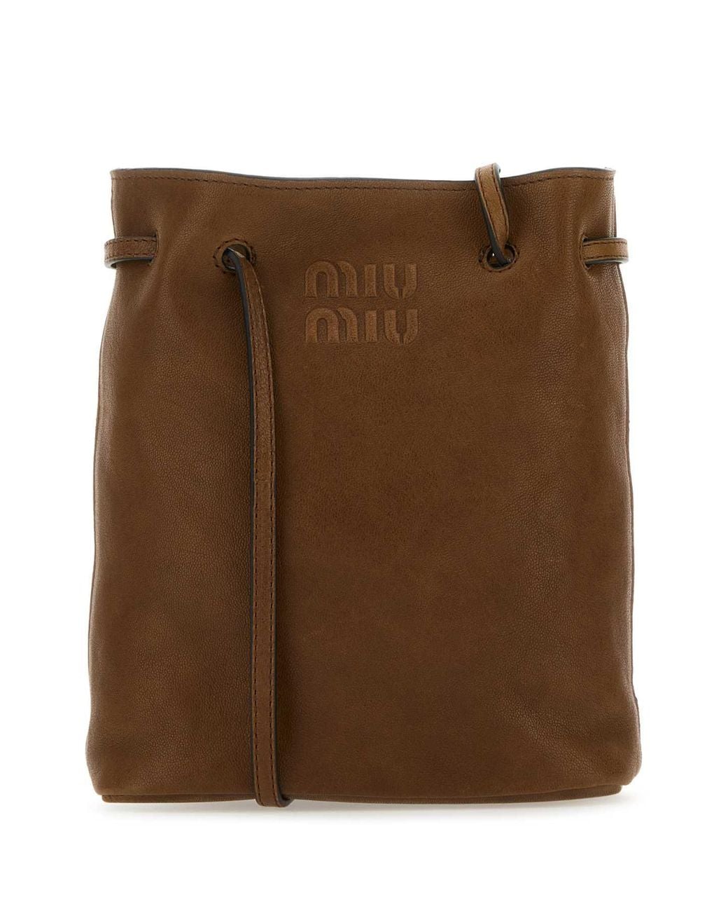 Miu Miu Brown Nappa Leather Mini Bag