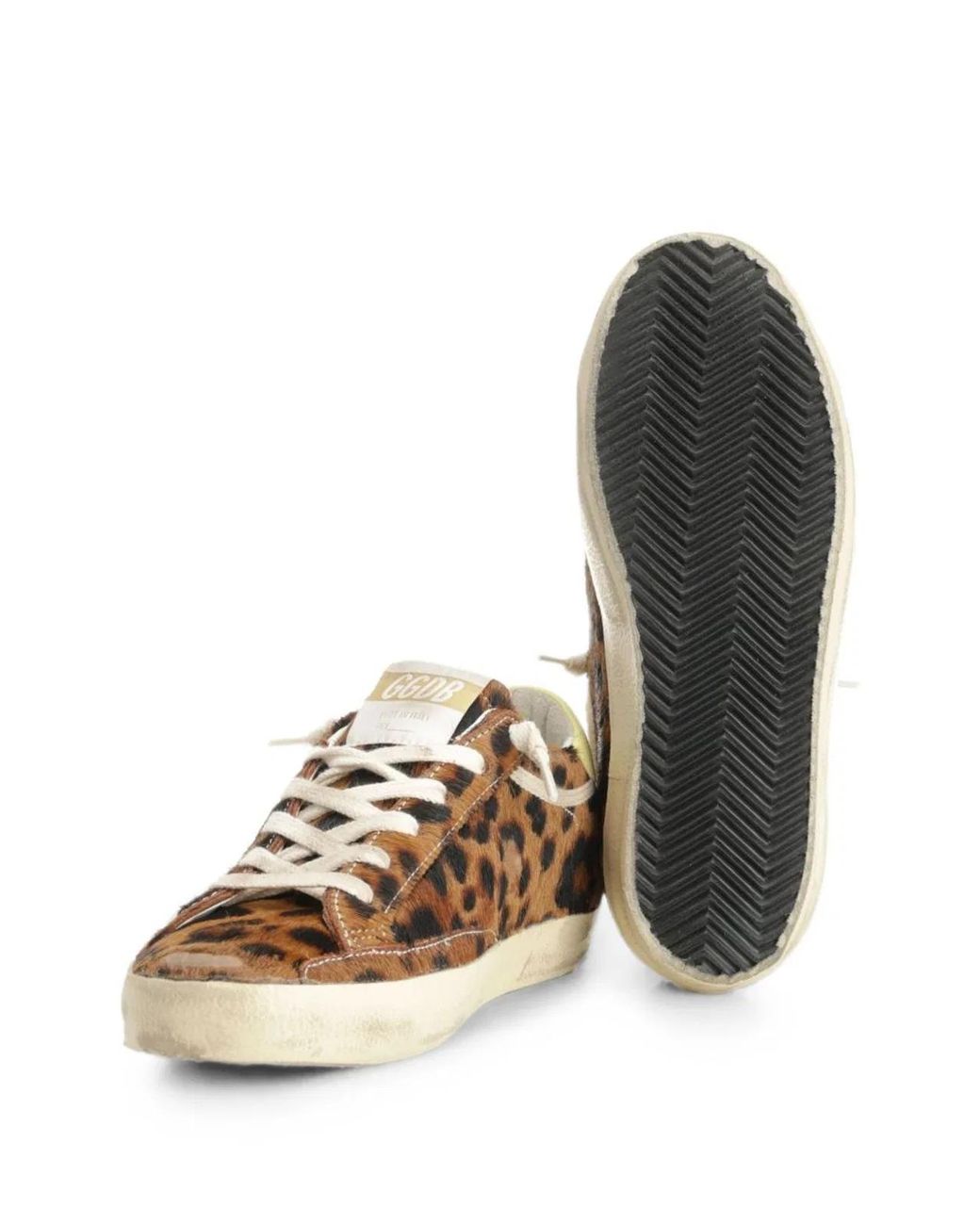 Golden Goose Deluxe Brand Yellow Cow Leather Ovine Leather Horsy-Print Sneakers