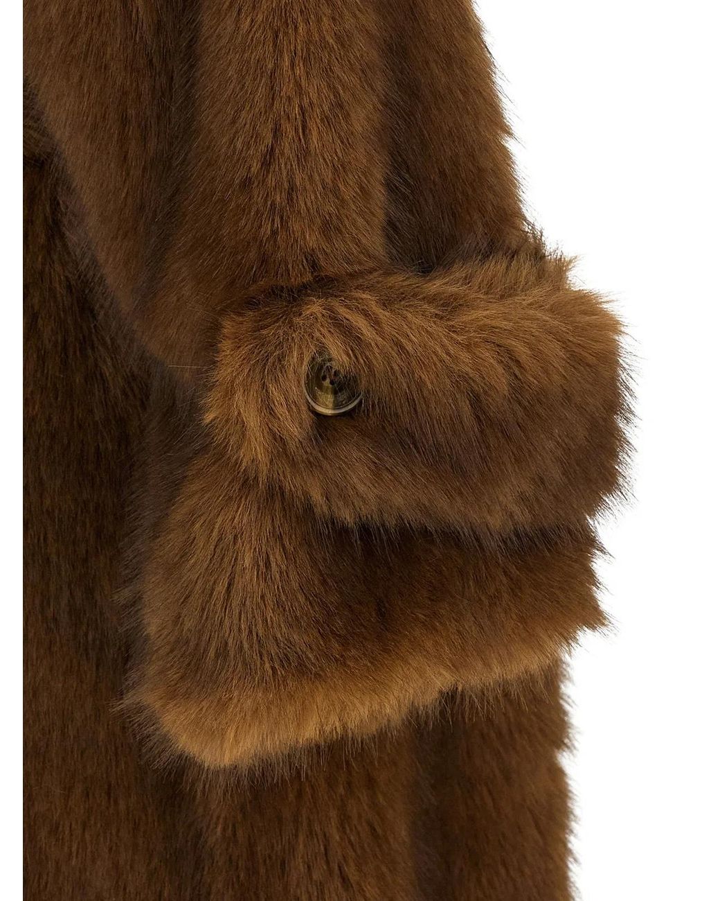 BB COUTURE Brown B&B Couture 'Farrah' Eco-Fur Coat