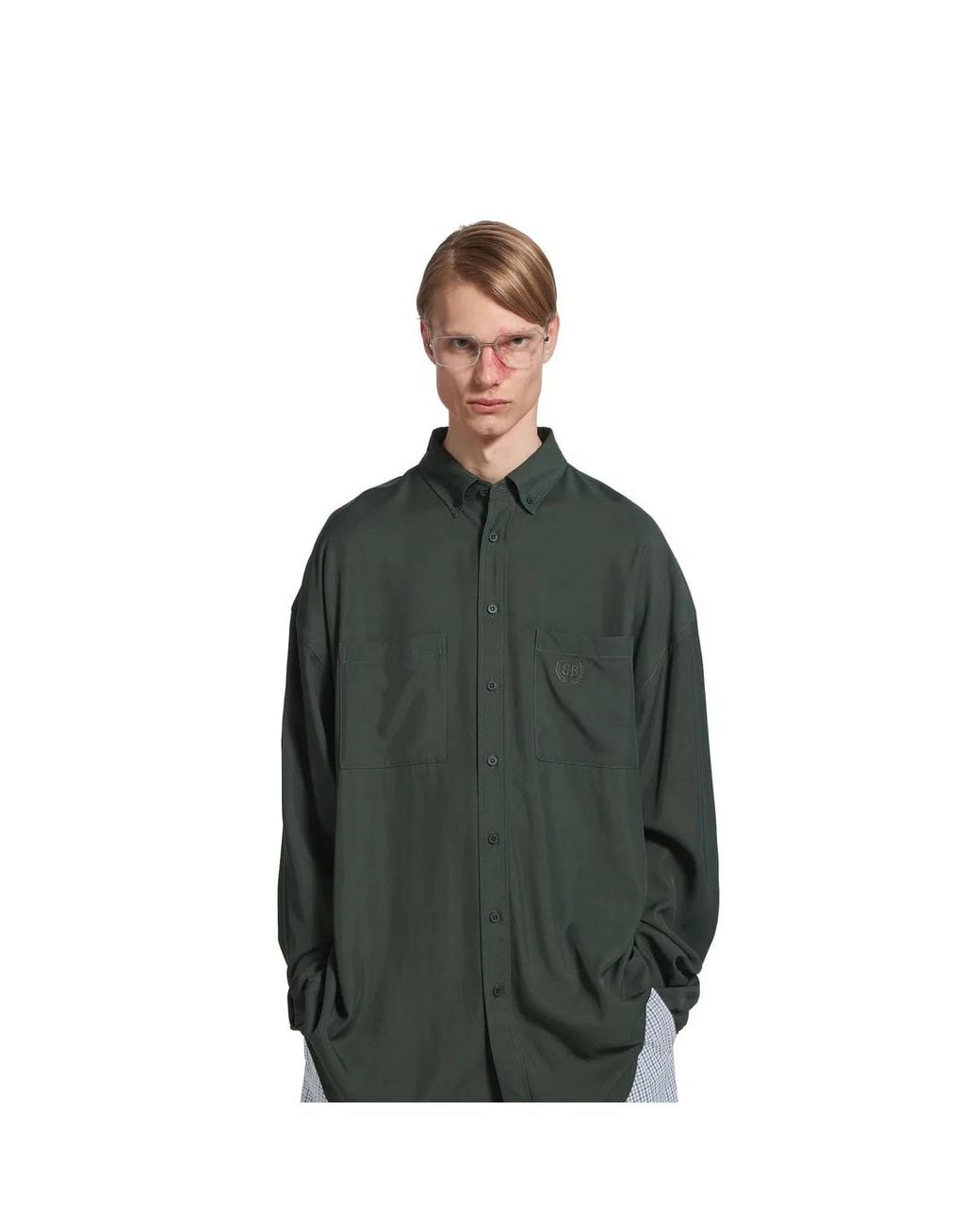 Balenciaga Green Utility Shirt for men