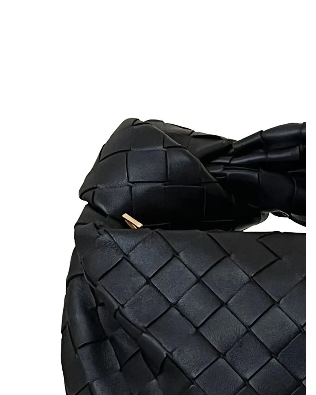 Bottega Veneta Black Mini Jodie Intrecciato Nappa
