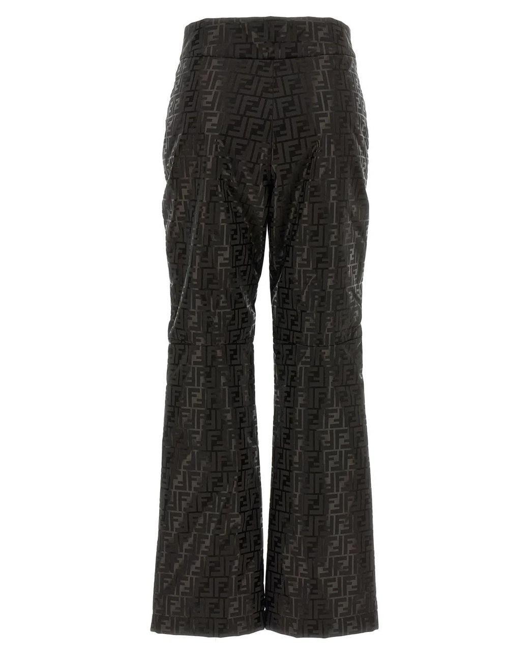 Fendi Black Fendi Ff Monogram Cotton-Polyamide Trousers