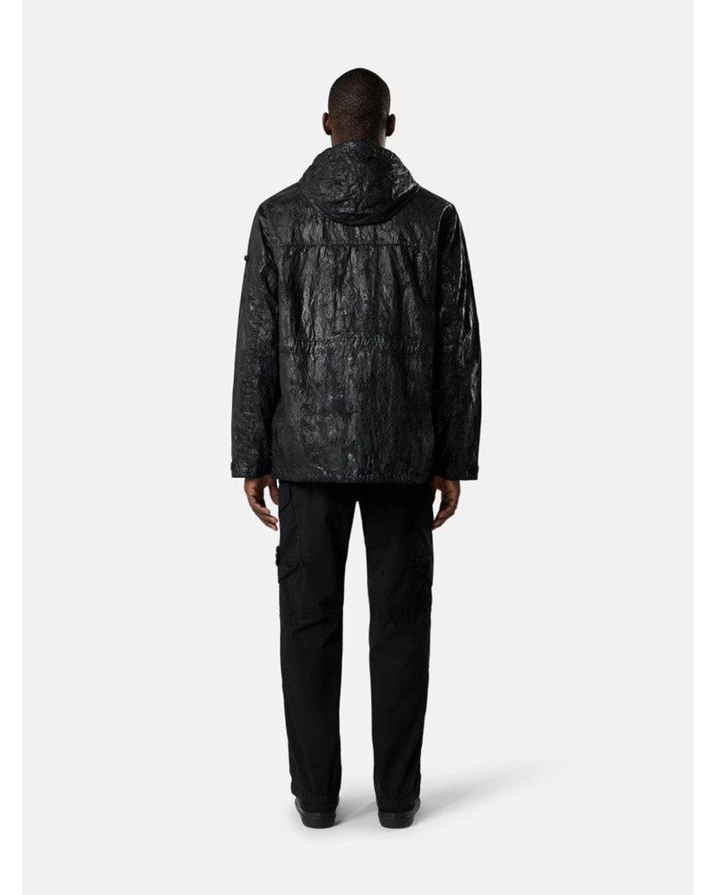 Stone Island Black Pantalon Cargo Corte Holgado for men