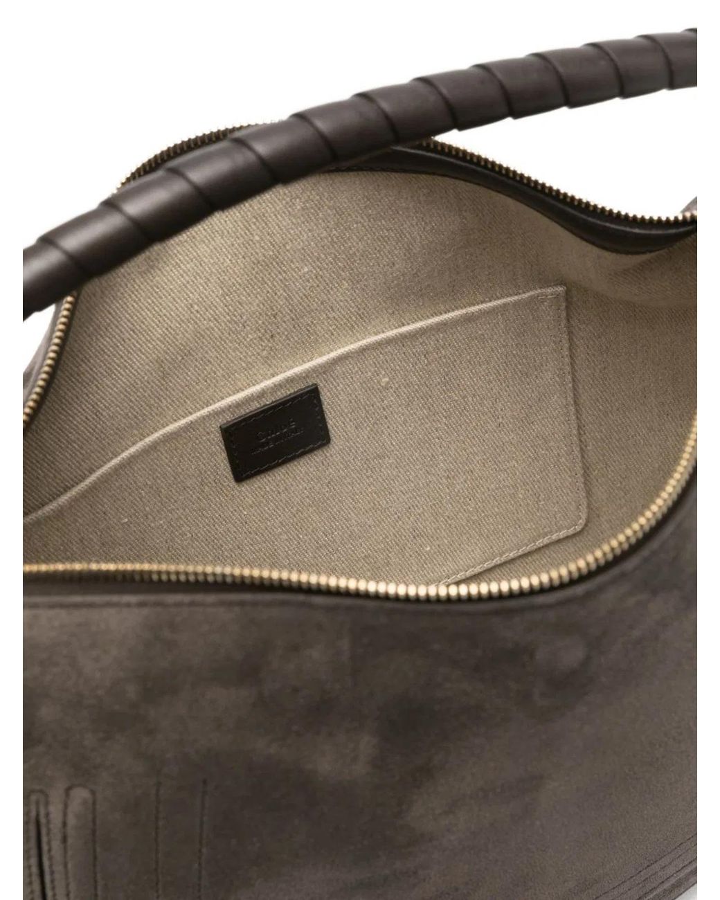 Chloé Black Marcie Suede Leather Hobo Bag