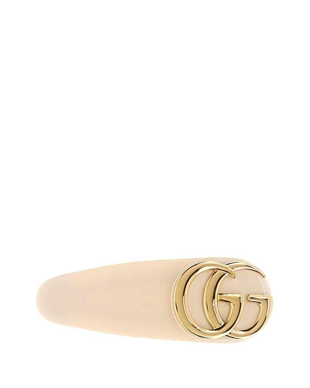 Gucci White Ivory Resin Hair Clip