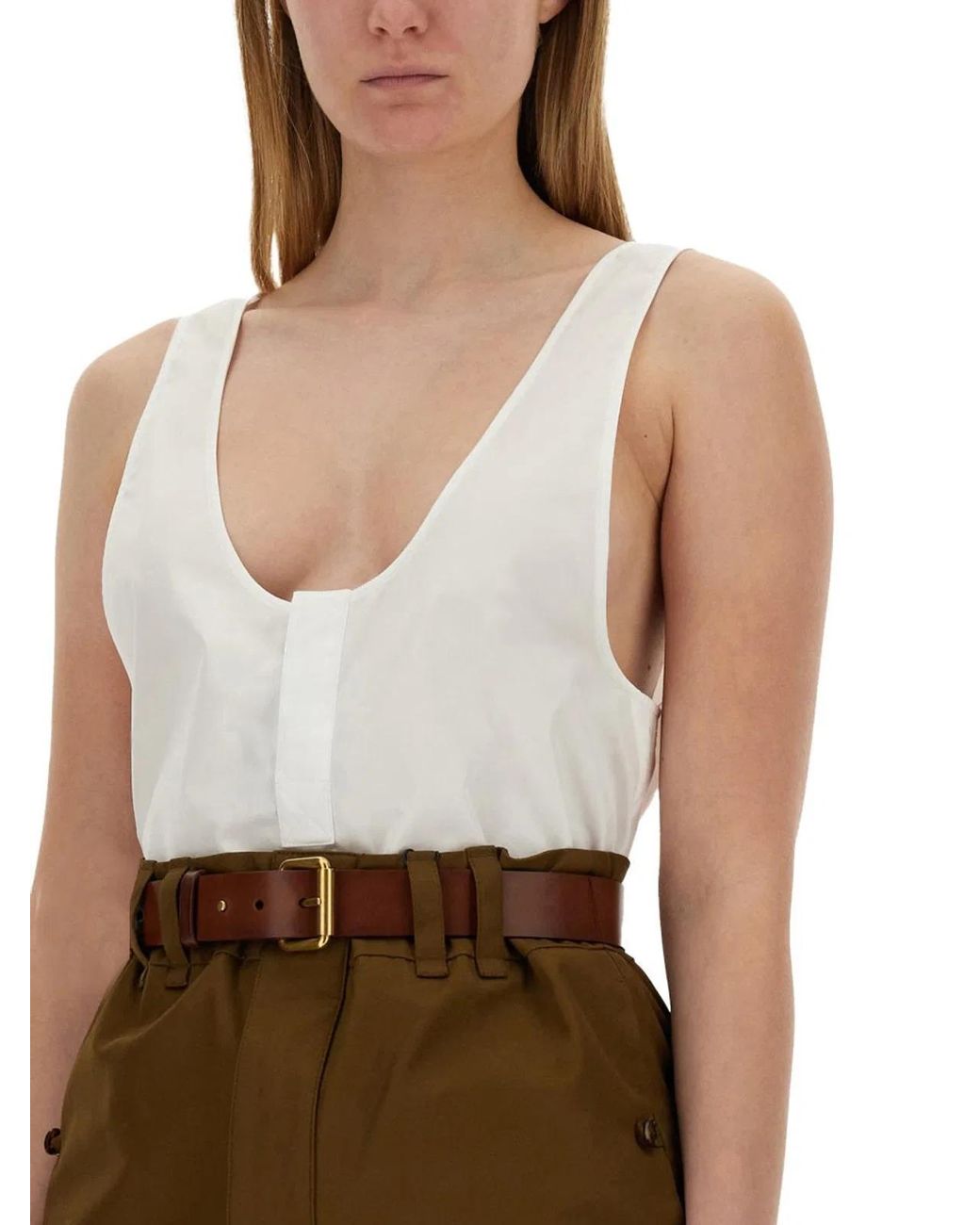 Saint Laurent White Henley Dinghy