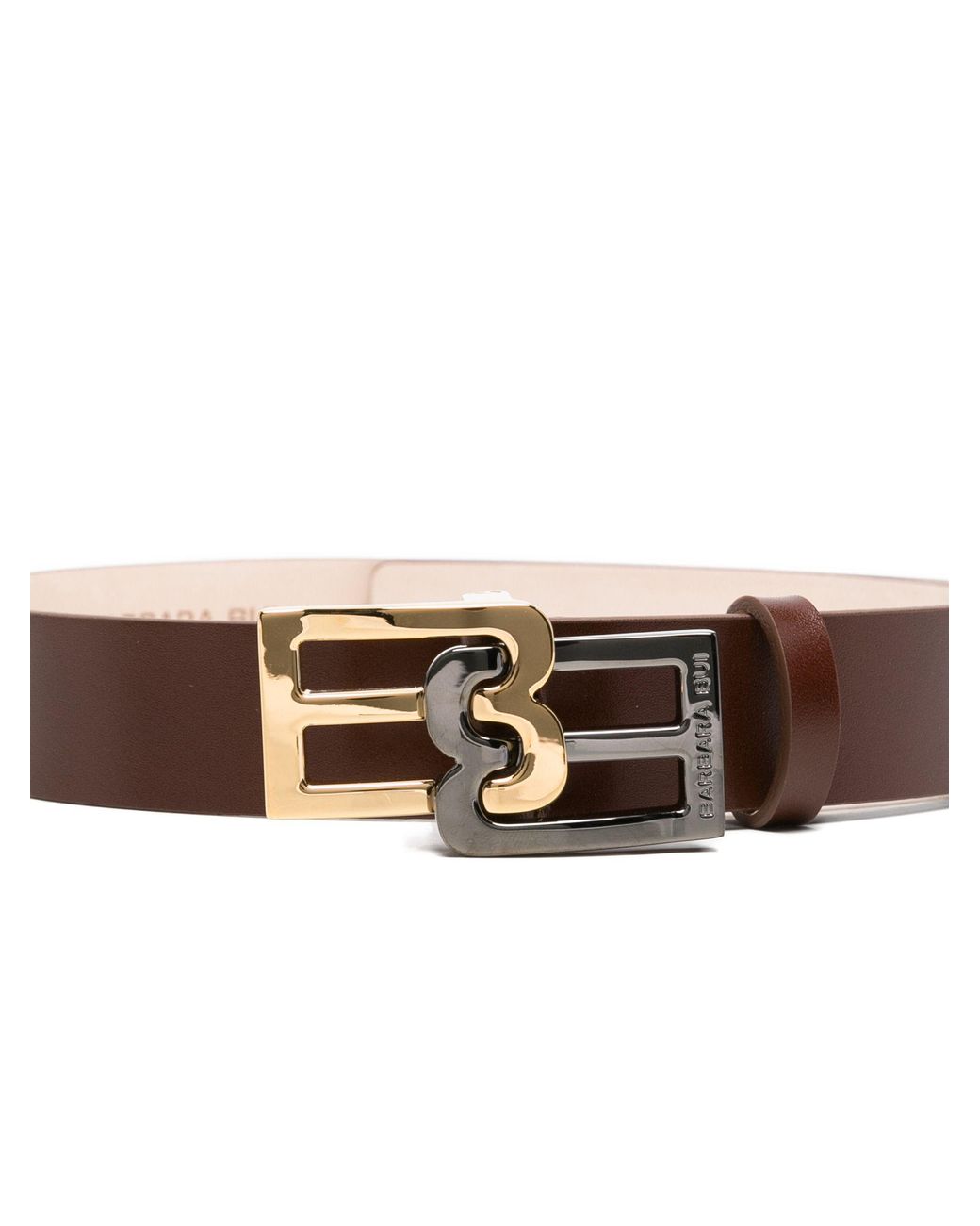 Barbara Bui White Calf Leather Buckle Belt