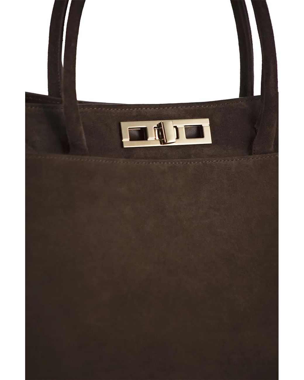 Fabiana Filippi Brown Genuine Suede Leather Tote Bag