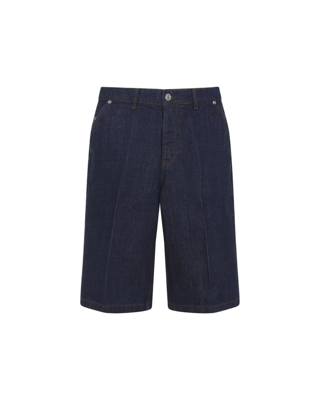 AMI Blue Loose Bermuda Shorts for men