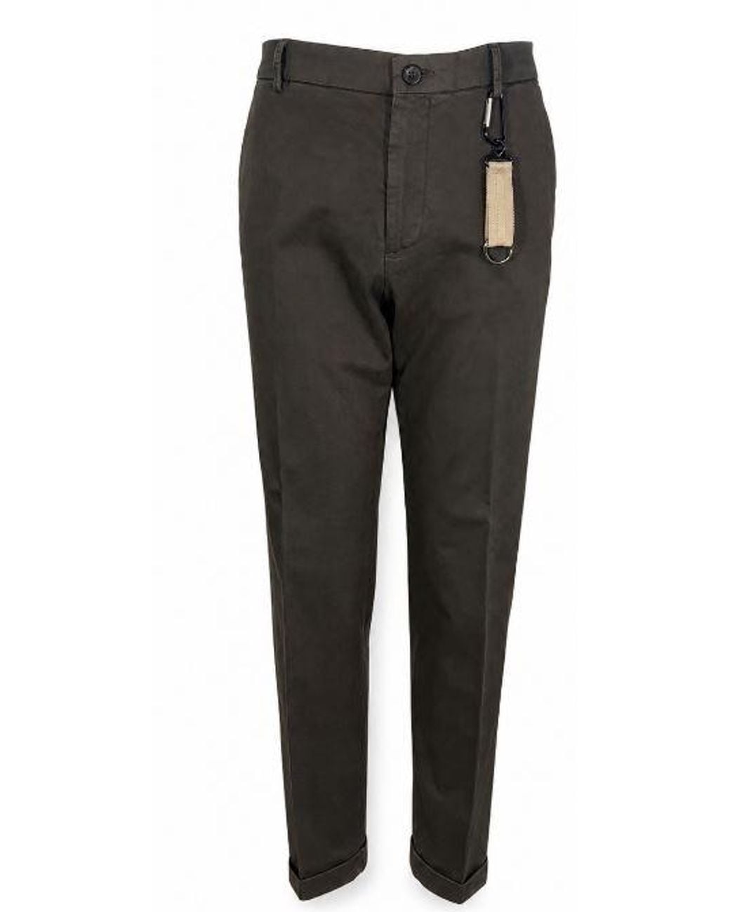 Manuel Ritz Black Cotton Elastane Trousers for men