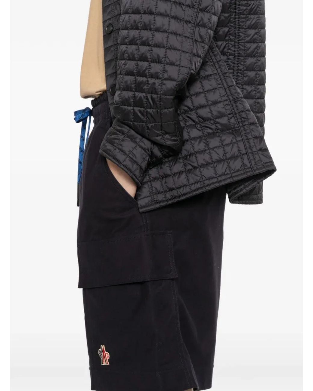 Moncler Black Cotton Shorts for men