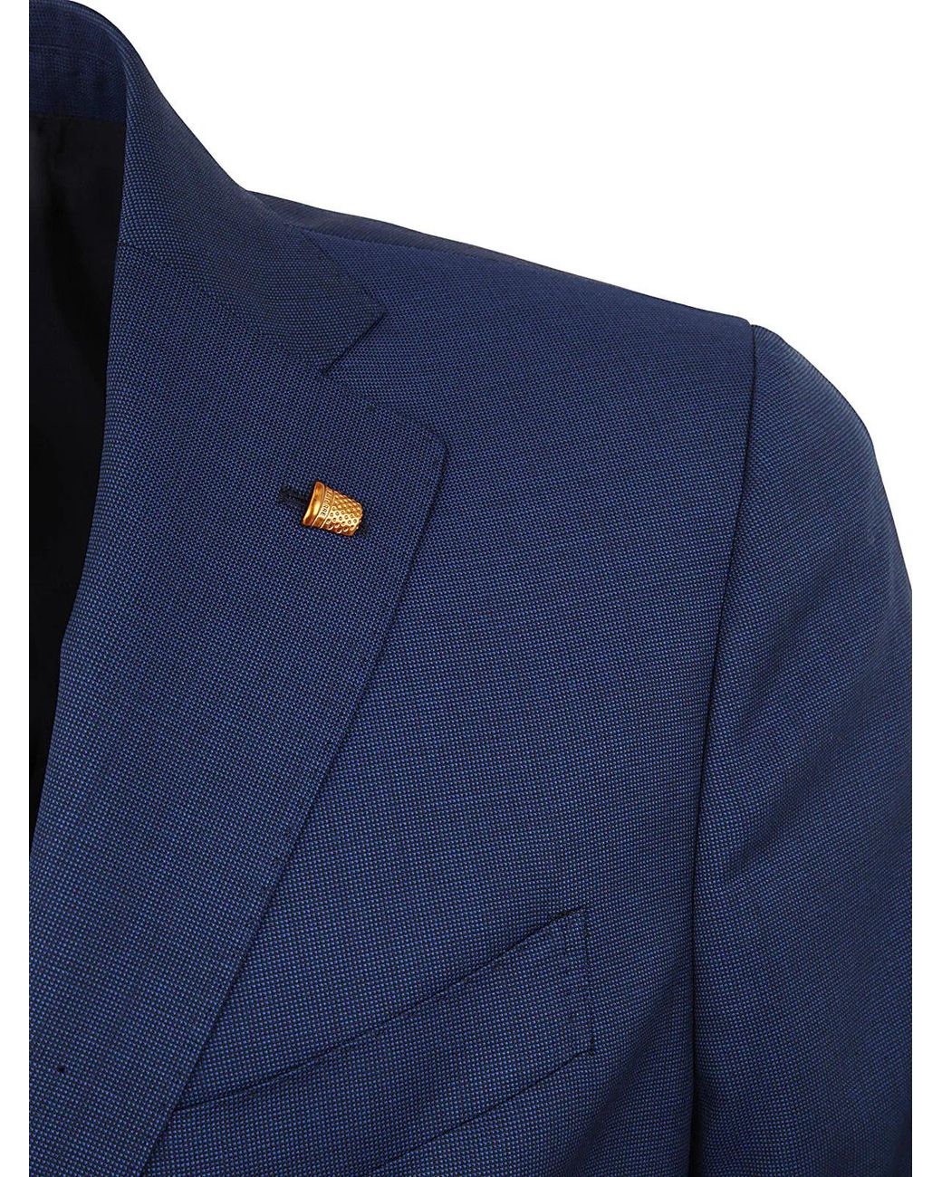 Sartoria Latorre Blue Wool Suit With Two Buttons for men